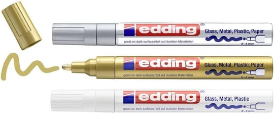 edding 750 hobi sanat kalemi 3lü set metalik karışık
