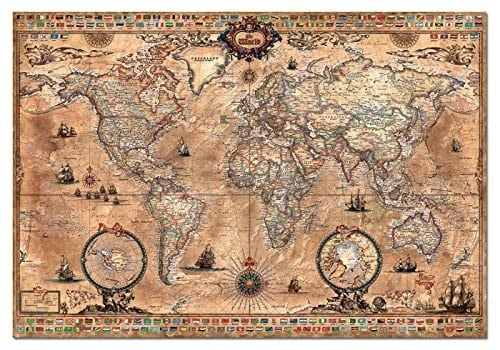 Educa Antique World Map 1000 Parça Puzzle - 15159