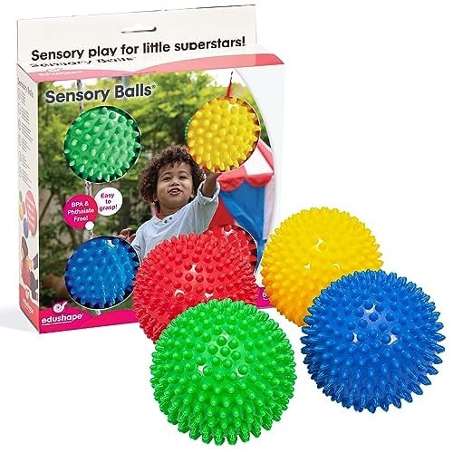 Edushape 10 cm Duyusal Toplar 4lü Paket (Renk Çeşitli)
