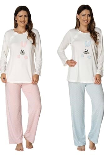 Effort Kadın Pembe Emzirme Özellikli Hamile Lohusa Pijama Takımı Effort