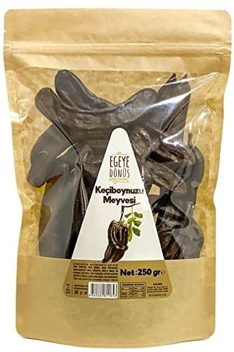 EGEYE DÖNÜŞ Keçiboynuzu Meyvesi Harnup Kurusu - 250 Gr. (Yeni Mahsül - 1. Sınıf - Tane Keçi Boynuzu Bal)