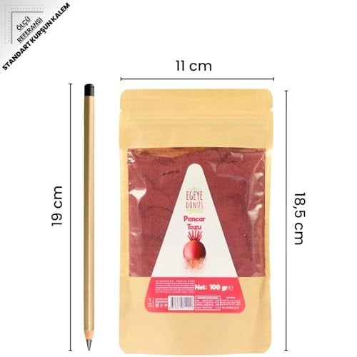 EGEYE DÖNÜŞ Pancar Tozu - 100 Gr. (Öğütülmüş Kırmızı Pancar Kökü - Glütensiz Sporcu Besini)