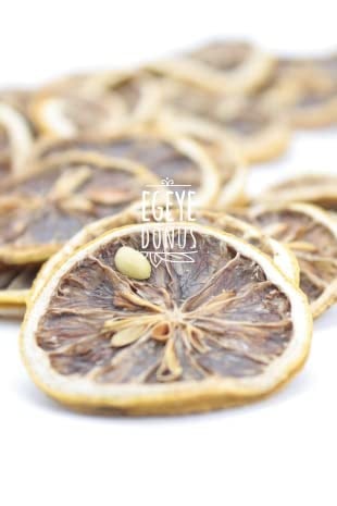 EGEYE DÖNÜŞ Şekersiz Limon Meyvesi Kurusu Cipsi - 40 Gr. (Yüksek Aroma - Kokteyl Meyvesi - Katkı Koruyucu İçermez)