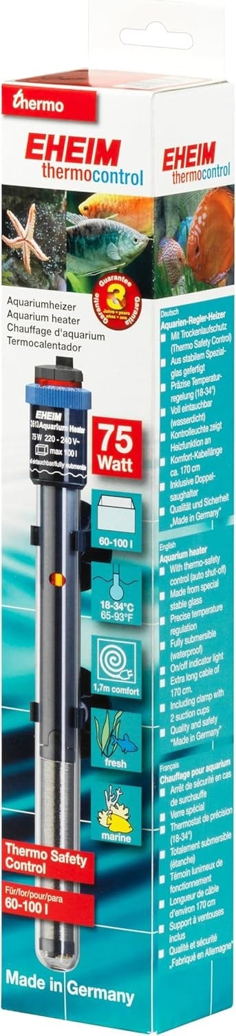 Eheim Jager Akvaryum Isıtıcısı 75 W - Seçenekler: 50 Watt, 75 Watt, 100W, 200W