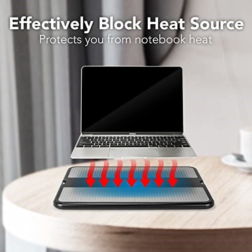 EHO Dizüstü Bilgisayar Tur Pedi - Dizüstü Bilgisayar Standı Pedi w Geri Çekilebilir Mouse Pad Tepsisi, Kaymaz Isı Kalkanı Tablet Dizüstü Bilgisayar Sehpası w/Yatak, Kanepe Kanepe veya Seyahat için