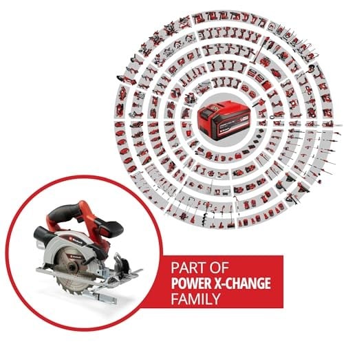 Einhell Akülü Daire Testere TE-CS 18/165-1 Li-Solo Power X-Change (18 V, Li-Ion, Ø165 x Ø20 mm Testere Bıçağı, Aletsiz Kesim Derinliği ve Açı Ayarı, Akü ve Şarj Cihazı Dahil Değildir) - 4331207