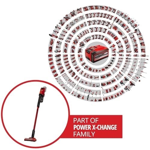 Einhell Akülü Dikey Süpürge TE-SV 18 Li-Solo Power X-Change (Li-Ion, 18V, torbasız, siklon teknolojisi, BOOST modu, 3’lü filtre sistemi) - 2347180