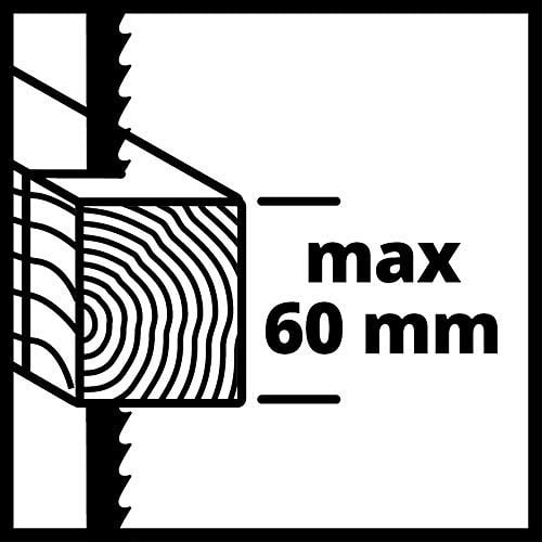 Einhell Dekupaj Testere TC-JS 60/1 (düşük titreşim, devir kontrol elektroniği, aletsiz testere bıçağı değişimi, 45° açıya kadar ke - Seçenekler: 28.4 x 8.7 x 21.3 cm; 2.27 kilogram, Schnitttiefe 60 mm