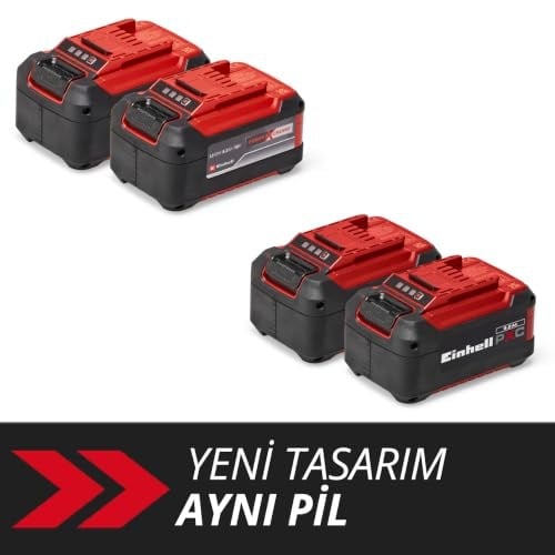 Einhell PXC Twinpack 5.2 Ah Power X-Change Akü (Li-Ion, 18 V, 2 x 5.2 Ah, Tüm Power X-Change cihazları ile uyumlu, Aktif Akü Yönetim Sistemi, Özel Şarj Döngüleri) - 4511526