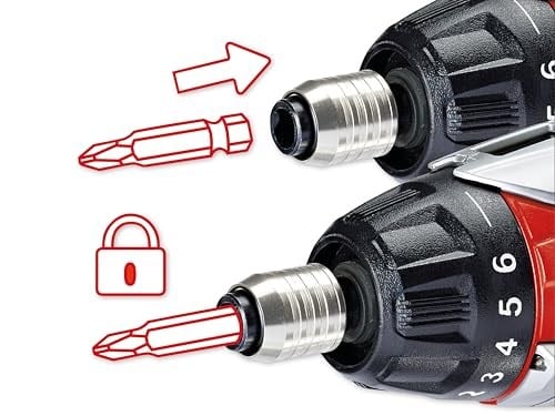 Einhell Şarjlı Vidalama TE-SD 3,6 Li Kit (Lityum iyon, 3,6 V, 1,5 Ah, 3,5 Nm tork, 2x LED ışık, şarj cihazı, 32 parçalı uç seti, saklama kutusu dahil) - 4513495