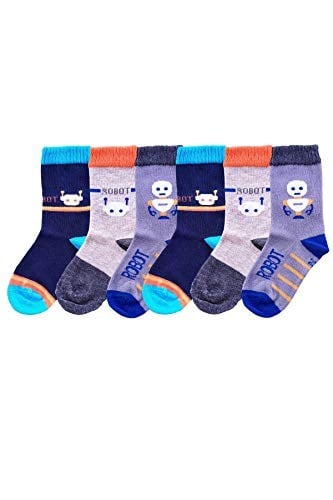 Ekinoks 12li Paket Erkek Çocuk Soket Çorap Asorti Uzun Pamuklu Çorap Karışık 1-2 yaş