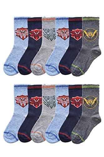 Ekinoks 12li Paket Erkek Çocuk Soket Çorap Asorti Uzun Pamuklu Çorap Karışık 3-4 yaş