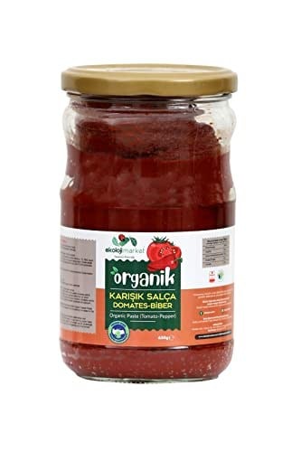 Ekoloji Market Organik Domates-Biber Karışık Salça 650 gr