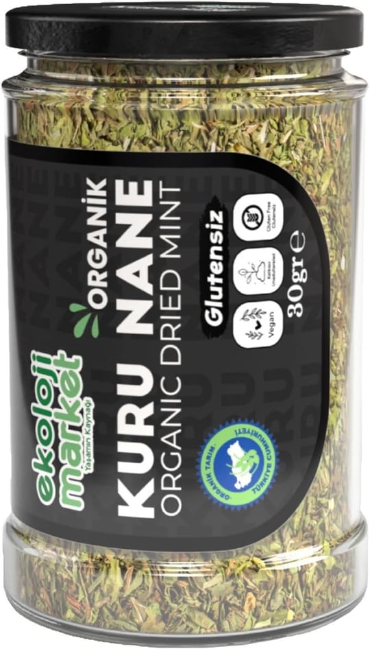 Ekoloji Market Organik Glutensiz Kavanoz Nane 30 gr