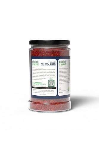 Ekoloji Market Organik Glutensiz Kavanoz Pul Biber Acı 80 gr