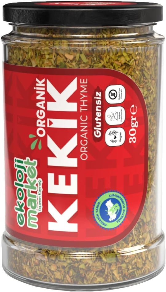 Ekoloji Market Organik Glutensiz Kavanoz Kekik 30 gr
