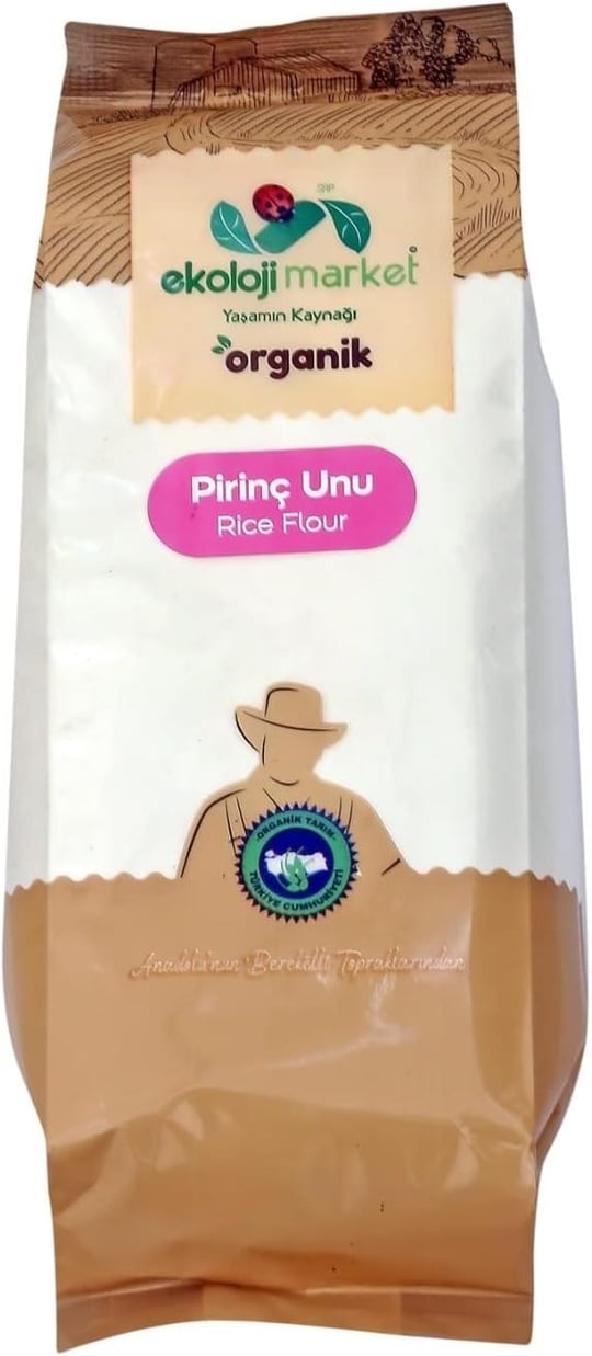 Ekoloji Market Organik Pirinç Unu 750 Gr - Seçenekler: Pirinç, Mısır, Tam Buğday, Çavdar, Karabuğday, Nohut, Soya...