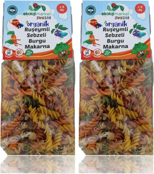 Ekoloji Market Organik Ruşeymli Sebzeli Burgu Makarna (2 paketi)