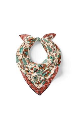 Ekru Taba Motif Desen Mendil