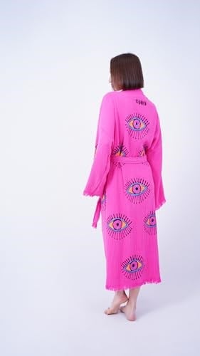 El yapımı nazar Boho festivali Kimono Boho Beachwear Beachwear örtbas etnik Kimono hırka bornoz sabah elbise