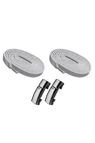 Elastik Akıllı Kilitli Bağcık Mıknatıslı Metal Tak Bırak Spor Ayakkabı Bağcığı 100 CM