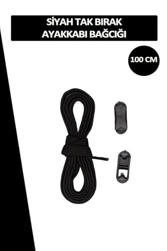 Elastik Esnek Akıllı Kilit Tak Bırak Ayakkabı Bağcığı 100 CM