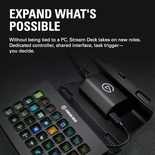 Elgato Stream Deck için Ağ Yuvası - Kablolu Ethernet Adaptörü, PoE veya USB Güçlü, Kolay Cihaz Üzerinde Kurulum, Masaya, Duvara veya SDXL Standına Montaj, Stüdyo, Yayın, Etkinlikler için