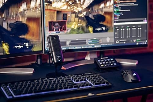 Elgato Wave:3 Profesyonel Yayıncı & Oyuncu Mikrofonu, Stüdyo Kalitesinde Ses, Çok Fonksiyonlu Kontrol Düğmesi, Kapasitif Sessiz Alma Butonu, Ücretsiz Wave Link Uygulaması (10MAB9901)