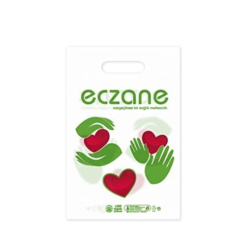 Elgeçme Eczane Poşeti (No:0) 20x30 cm (Tasarım 2) - 100 Adet