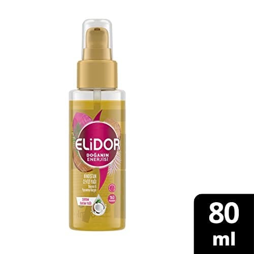 Elidor Güçlü Saç Uçları için Hindistan Cevizi Saç Yağı 1 Paket (1 x 80 ml)