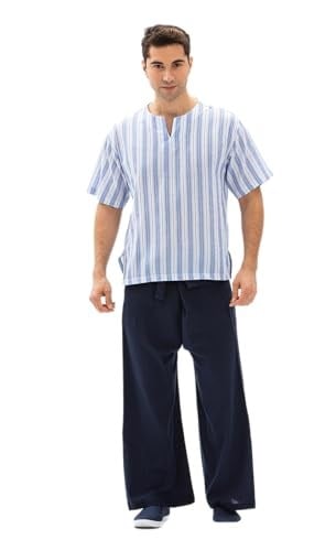 Eliş Şile Bezi Unisex Balıkçı Yazlık Pantolon Lacivert Lcvt
