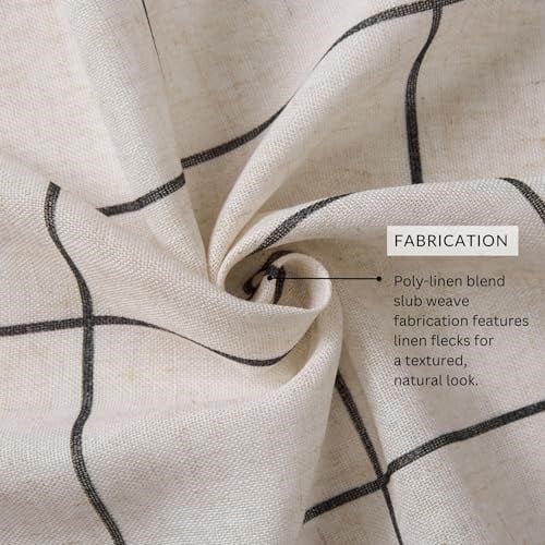 Elrene Home Fashions Brighton Pencere Camı Ekose Karartma Pencere Perdesi, Oturma Odası ve Yatak Odası Örtüsü, Çubuk Cep Sekmel - Seçenekler: 132.1G x 213.4U cm (1 Panel), 132.1G x 241.3U cm (1 Panel)