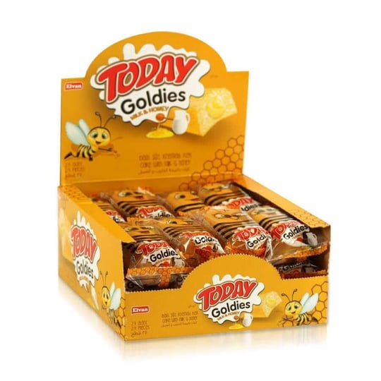 Elvan Today Goldies Ballı-sütlü 35 gr. 24 Adet (1 Kutu)