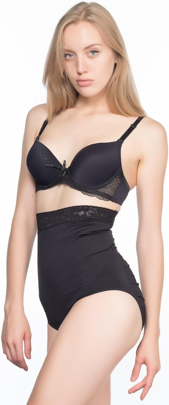 Emay 2028 Dantelli Yüksek Bel Slip Korse