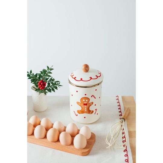 Emaylab Merry Yılbaşı Özel Emaye Dev Boy Kapsül Kavanozu , Çok Amaçlı Kavanoz