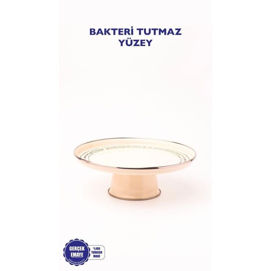 Emaylab Mood Emaye Pasta/kek Sunum Standı (24 Cm)
