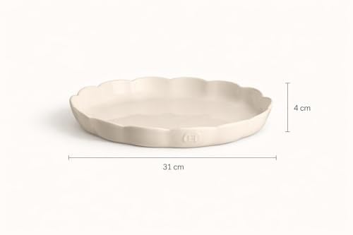 Emile Henry Madeleine Yivli Tart Tabağı, 30 cm, Kil