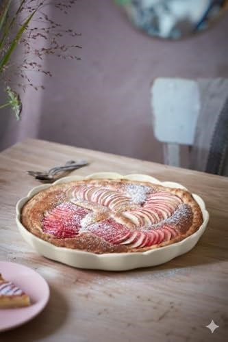 Emile Henry Madeleine Yivli Tart Tabağı, 30 cm, Kil