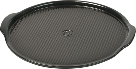 Emile Henry pizza taşı seramik 37 x 37 cm, seramik, karbon, 37x37x3 cm