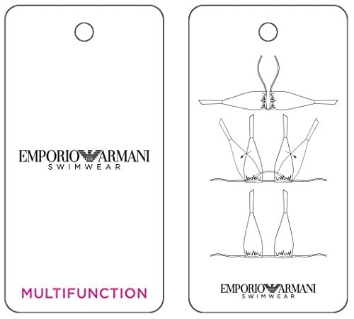 Emporio Armani Emporio Armani Kadın Lurex Dokulu İplik Bandı ve String Brezilya Bikini bikini seti Kadın