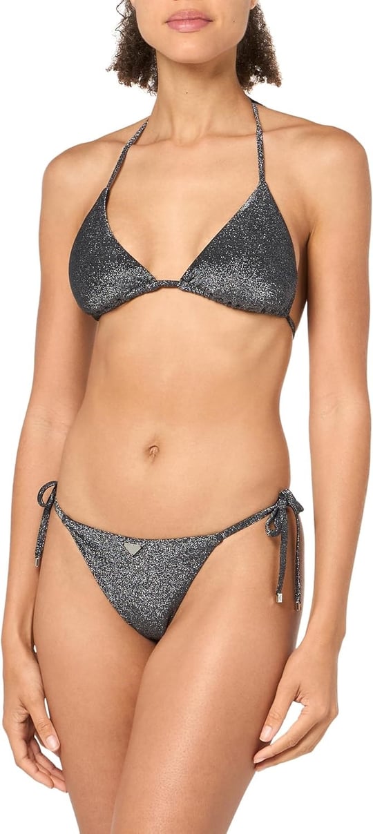 Emporio Armani Triangle And String Brazilian Lurex Bikini Set bikini seti Kadınlar