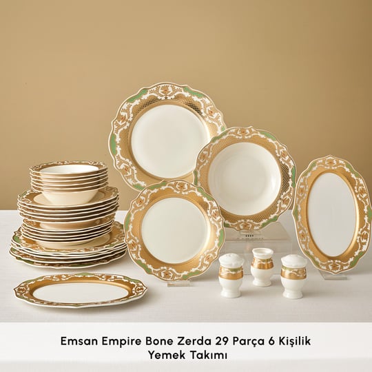 Emsan Empire Bone Zerda 29 Parça 6 Kişilik Yemek Takımı