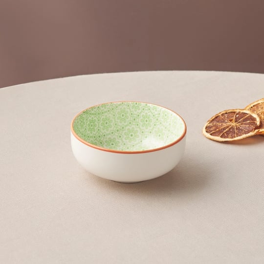 Emsan Floral Yeşil Round Çerezlik 10 cm