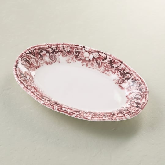 Emsan Floransa Kayık Tabak 21 cm Bordo