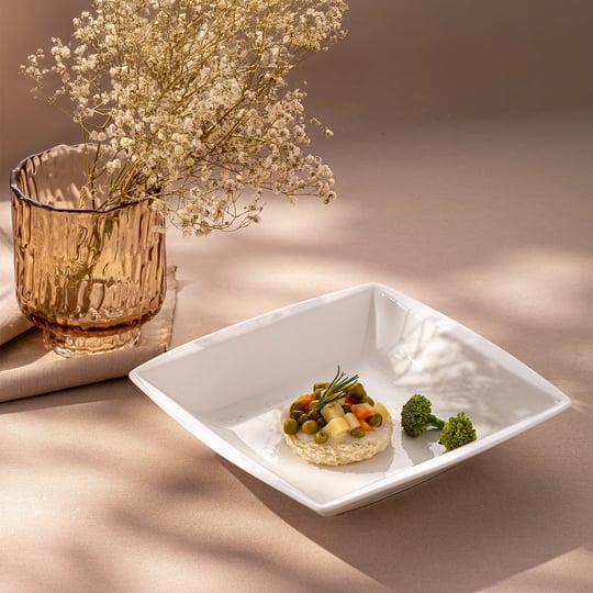 Emsan Pamukkale Kare Çukur Tabak 21 cm