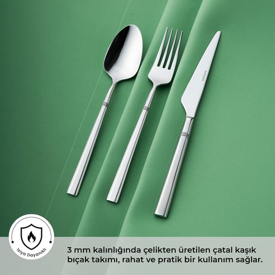 Emsan Penta 18 Parça 6 Kişilik Yemek Çatal Kaşık Bıçak Takımı