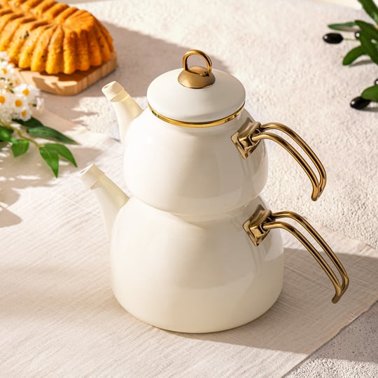 Emsan Retro Emaye  Midi Çaydanlık Takımı 1,1L & 2,3L