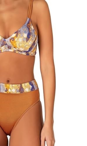 Endeep Kadın Biye Detaylı Toparlayıcı Desenli Bikini Takımı