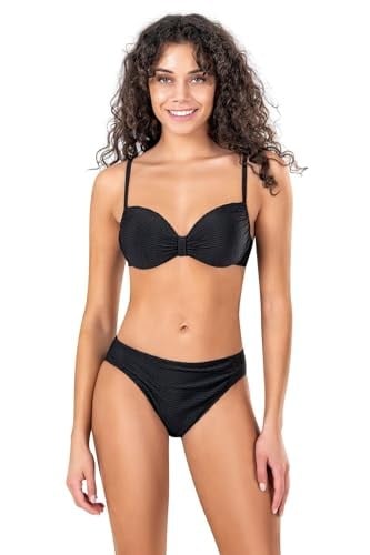Endeep Kadın Destekli Dokulu Siyah Bikini Takımı