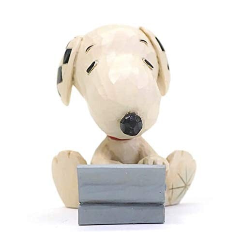 Enesco Jim Shore Peanuts Snoopy Yazma Minyatür Heykelcik, 7,5 cm, Çok Renkli